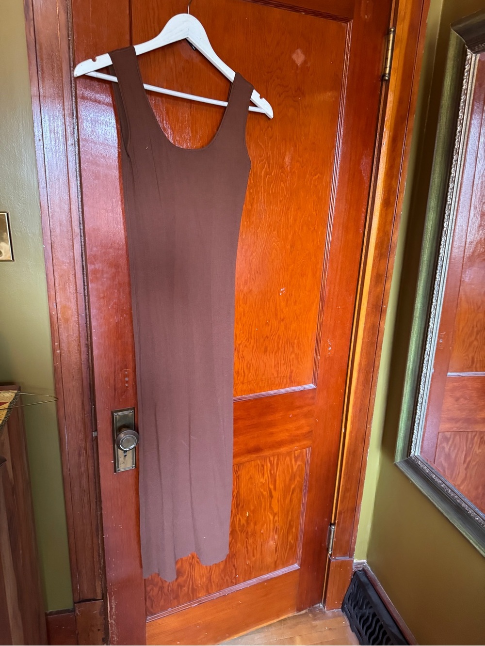 Zara Brown Knit Crewneck Bodycon Dress